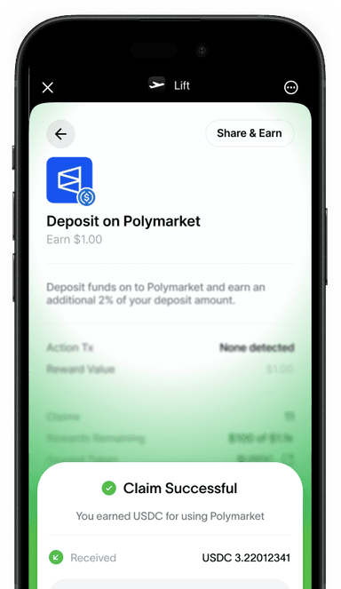 Lift - Claim successful